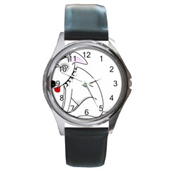 Pitbull Round Metal Watch (silver Rim)