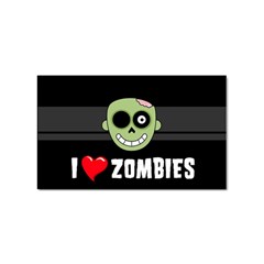 I Love Zombies Sticker 100 Pack (rectangle)