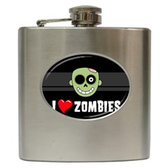 I Love Zombies Hip Flask