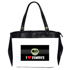 I Love Zombies Oversize Office Handbag (two Sides)