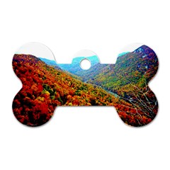 Through The Mountains Dog Tag Bone (one Sided) by Majesticmountain