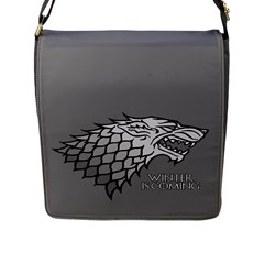 Winter Is Coming 2 Flap Closure Messenger Bag (large)