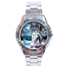 As The River Rises  Stainless Steel Watch (men s)