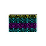 Cmyk Damask Flourish Pattern Cosmetic Bag (Small) Front