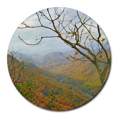 Way Above The Mountains 8  Mouse Pad (round)