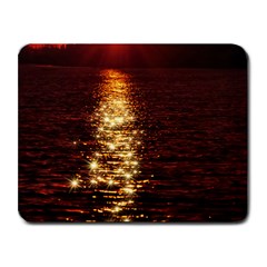 Sunsetting Across The Lake Small Mouse Pad (rectangle)