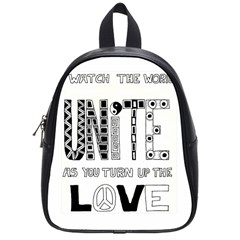 Watch The World Unite As You Turn Up The Love School Bag (small) by EllaTheGiraffe