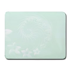 Pastel Green Abstract Flowers Small Mouse Pad (Rectangle)