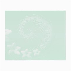 Pastel Green Abstract Flowers Glasses Cloth (Small, Two Sided)