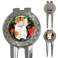 Maneki Neko Golf Pitchfork & Ball Marker by TabbyCatStudios