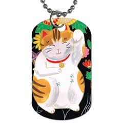 Maneki Neko Dog Tag (one Sided) by TabbyCatStudios