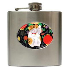 Maneki Neko Hip Flask by TabbyCatStudios