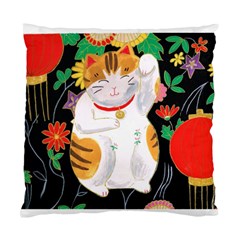 Maneki Neko Cushion Case (two Sides) by TabbyCatStudios