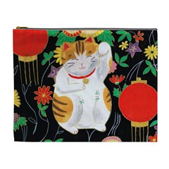 Maneki Neko Cosmetic Bag (xl) by TabbyCatStudios