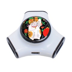 Maneki Neko 3 Port Usb Hub by TabbyCatStudios