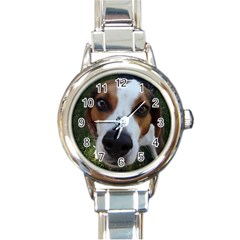Beagle Round Italian Charm Watch by MaxsGiftBox