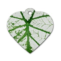 Leaf Patterns Dog Tag Heart (one Sided) 