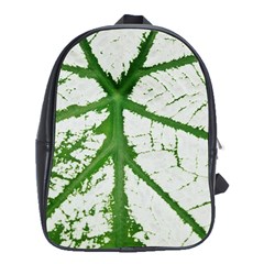 Leaf Patterns School Bag (xl) by natureinmalaysia