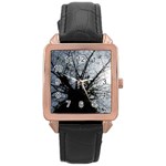 An Old Tree Rose Gold Leather Watch  Front