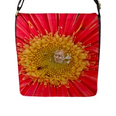 A Red Flower Flap Closure Messenger Bag (large) by natureinmalaysia