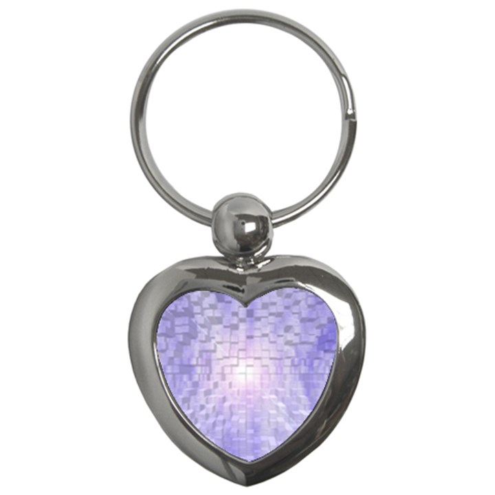 Purple Cubic Typography Key Chain (Heart)