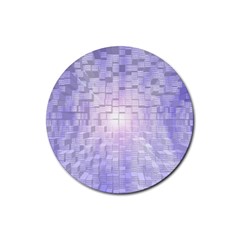 Purple Cubic Typography Drink Coaster (round) by TheZiNES