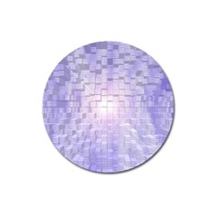 Purple Cubic Typography Magnet 3  (round) by TheZiNES
