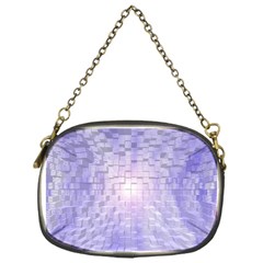 Purple Cubic Typography Chain Purse (one Side)