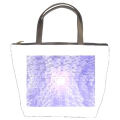 Purple Cubic Typography Bucket Bag by TheZiNES