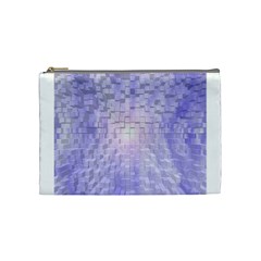 Purple Cubic Typography Cosmetic Bag (medium)