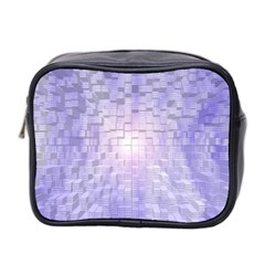 Purple Cubic Typography Mini Travel Toiletry Bag (two Sides) by TheZiNES