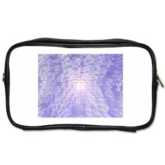 Purple Cubic Typography Travel Toiletry Bag (one Side) by TheZiNES