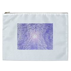 Purple Cubic Typography Cosmetic Bag (xxl) by TheZiNES