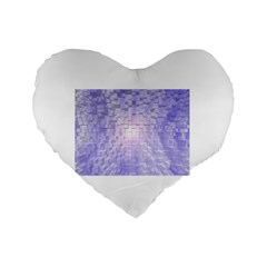 Purple Cubic Typography 16  Premium Heart Shape Cushion 