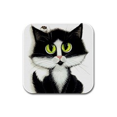 Tuxedo Cat By Bihrle Drink Coasters 4 Pack (square) by AmyLynBihrle