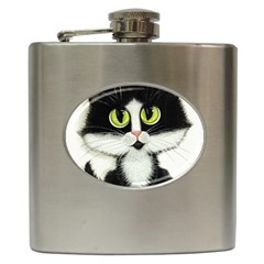 Tuxedo Cat by BiHrLe Hip Flask