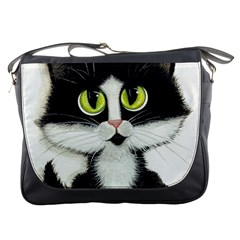 Tuxedo Cat by BiHrLe Messenger Bag