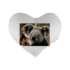 Koala 16  Premium Heart Shape Cushion  by vipahi