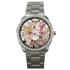 Flower Alstromeria Sport Metal Watch by ADIStyle