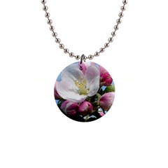 Apple Blossom  Button Necklace