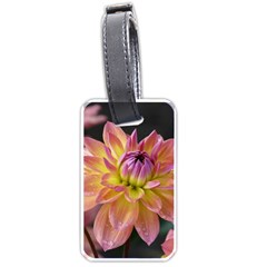 Dahlia Garden  Luggage Tag (one Side) by ADIStyle