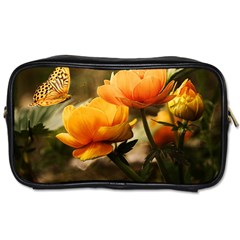 Flowers Butterfly Travel Toiletry Bag (two Sides) by ADIStyle