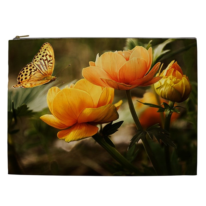 Flowers Butterfly Cosmetic Bag (XXL)