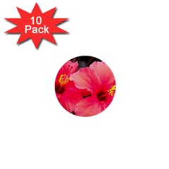 Red Hibiscus 1  Mini Button (10 Pack) by ADIStyle