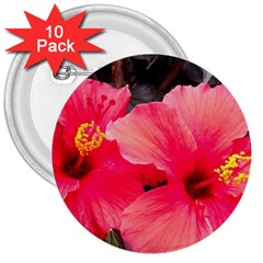 Red Hibiscus 3  Button (10 Pack) by ADIStyle