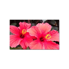 Red Hibiscus Sticker 10 Pack (rectangle)