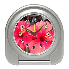 Red Hibiscus Desk Alarm Clock