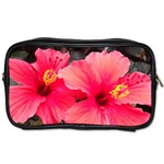 Red Hibiscus Travel Toiletry Bag (Two Sides) Front