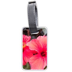 Red Hibiscus Luggage Tag (one Side) by ADIStyle