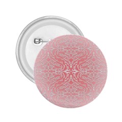 Pink Elegant Damask 2 25  Button